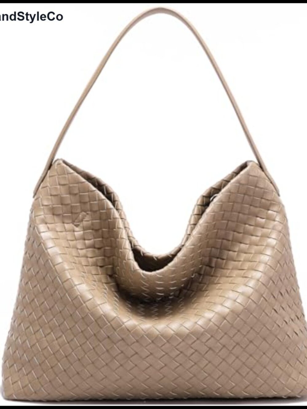 Woven Vegan Leather Tote Bag Large Satchel